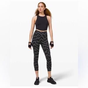 Lululemon Wunder Train High Rise Tight Leggings 24” Asia Fit Graphite Grey Black